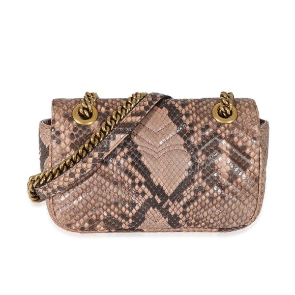 Gucci Pink Python Matelasse Mini GG Marmont Bag - Picture 3 of 8